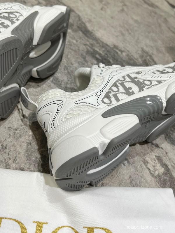 2025 Women Dior White Mesh Leather Sneakers KFY00370