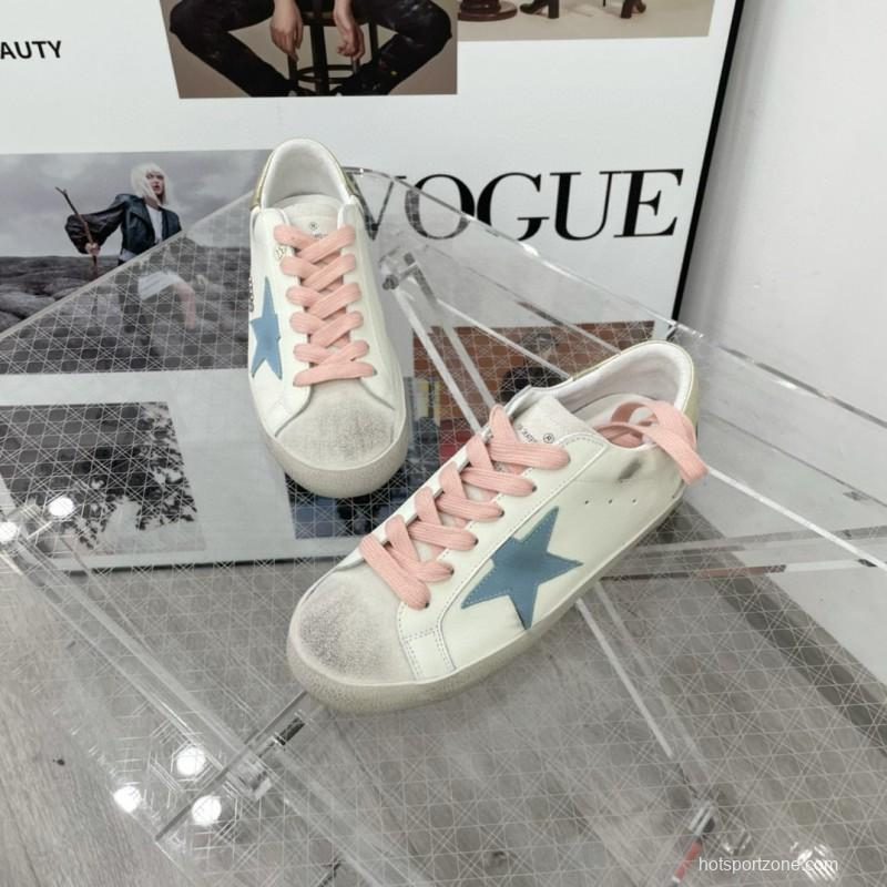 2025 Women GGDB White Blue Pink Leather Suede Sneakers