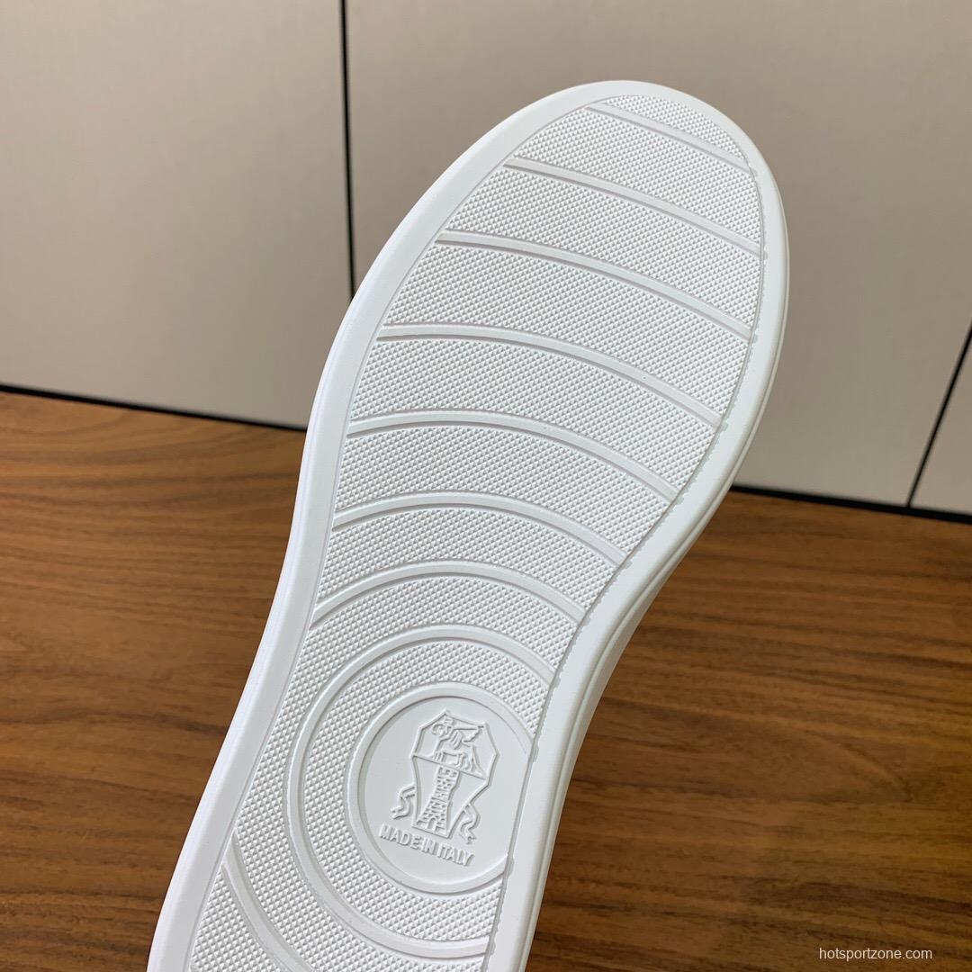 2025 Men Brunello Cucinelli Burgundy Leather Casual Sneakers Original Sole KFY00310(M)