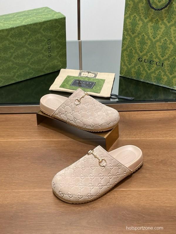 2024 Slippers Gucci Beige Leather Mule MJ00280