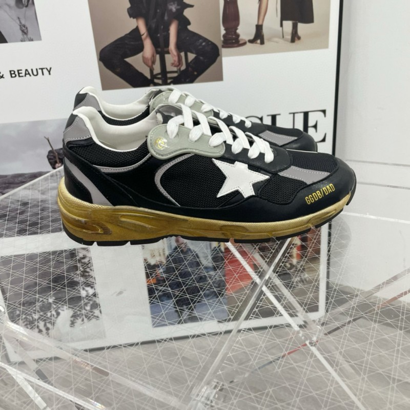 2024 Unisex GGDB Black White Grey Mesh Leather Sneakers