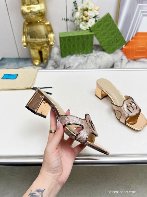 2025 Gucci Beige Leather Slippers MJ00190