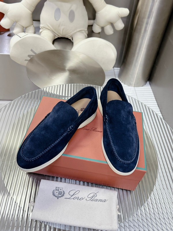 2025 Men LP Navy Suede Loafers LY00260