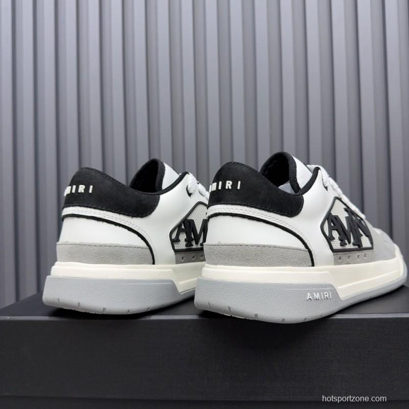 2025 Unisex Amiri White Black Suede Leather Sneakers MJ00360