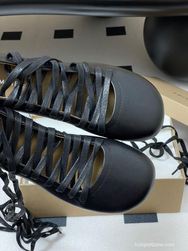 Lemaire 2025 SS Early Spring New Ballet Flats Derby Shoes Flat Sole Chunky Heel Single Shoes - KFY00310