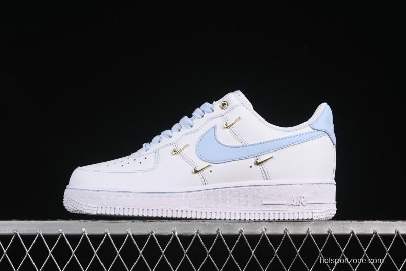 Nike Air Force 1 '07 Low Custom 2D Theme Four Hook Sky Blue Casual Sneakers - ZH0316-084