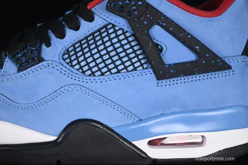 Nike Travis Scott Cactus Jack x Air Jordan 4 Retro AJ4 Collaboration Suede Blue - 308497-406
