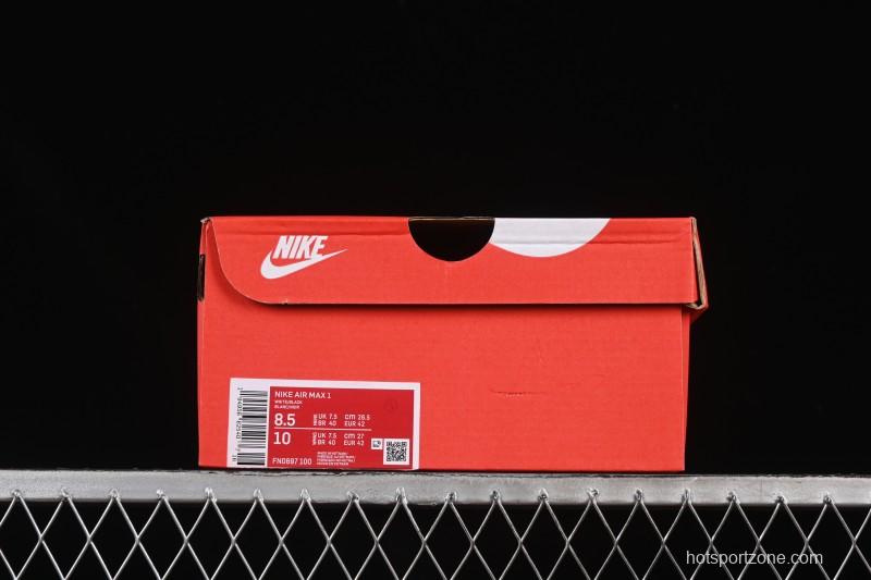 Nike Air Max 1 Retro Running Shoes with Half-Sole Air Cushion - FN0697-100