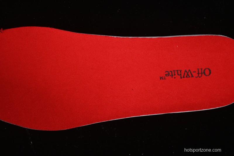 Off-White Be Right Low-Top Lifestyle Casual Shoes in Black Red