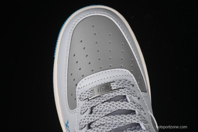 Nike Air Force 1 '07 Low LV Collaboration Gray Blue Sole Casual Sneakers - JJ2508-704