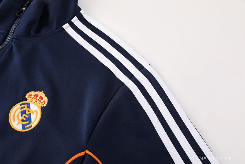 25/26 Real Madrid Navy Full Zipper Jacket +Long Pants