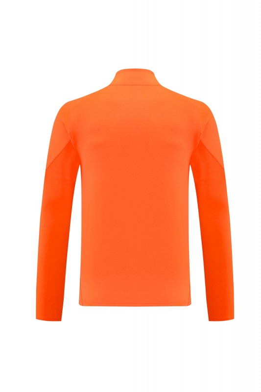 2025 Adidas Orange & Black with Leopard Print Pattern Half Zipper Jacket +Long Pants