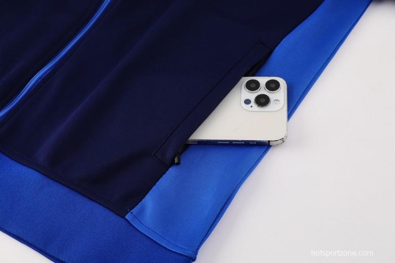 2025 Adidas Blue/Navy Full Zipper Jacket +Long Pants