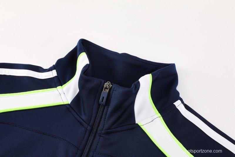 25/26 Real Madrid Navy/White Full Zipper Jacket +Long Pants