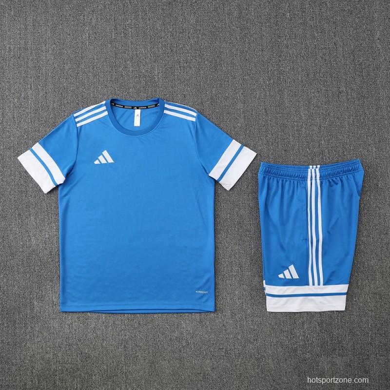 2025 Adidas Blue Short Sleeve Jersey+Shorts