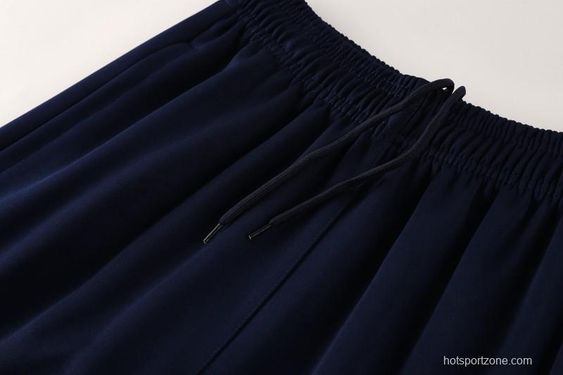 2025 Nike White/Navy Full Hoodie Zipper Jacket +Long Pants