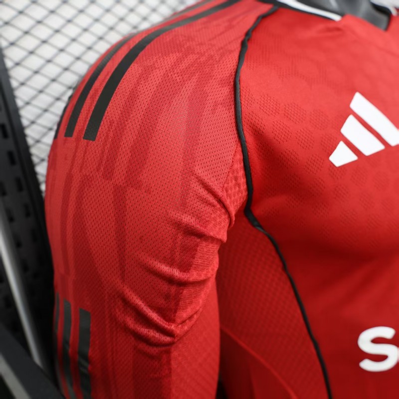Player Version 25/26 Manchester United Long Sleeve Home Jersey