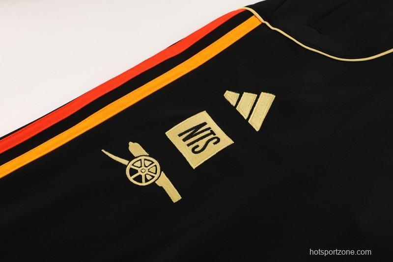 25/26 Arsenal Black Full Zipper Jacket + Long Pants