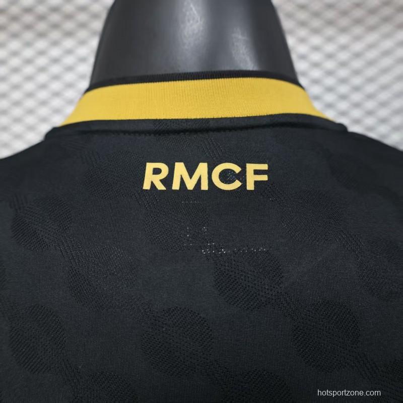 Player Version 25/26 Real Madrid Black with Gold Trim Jersey