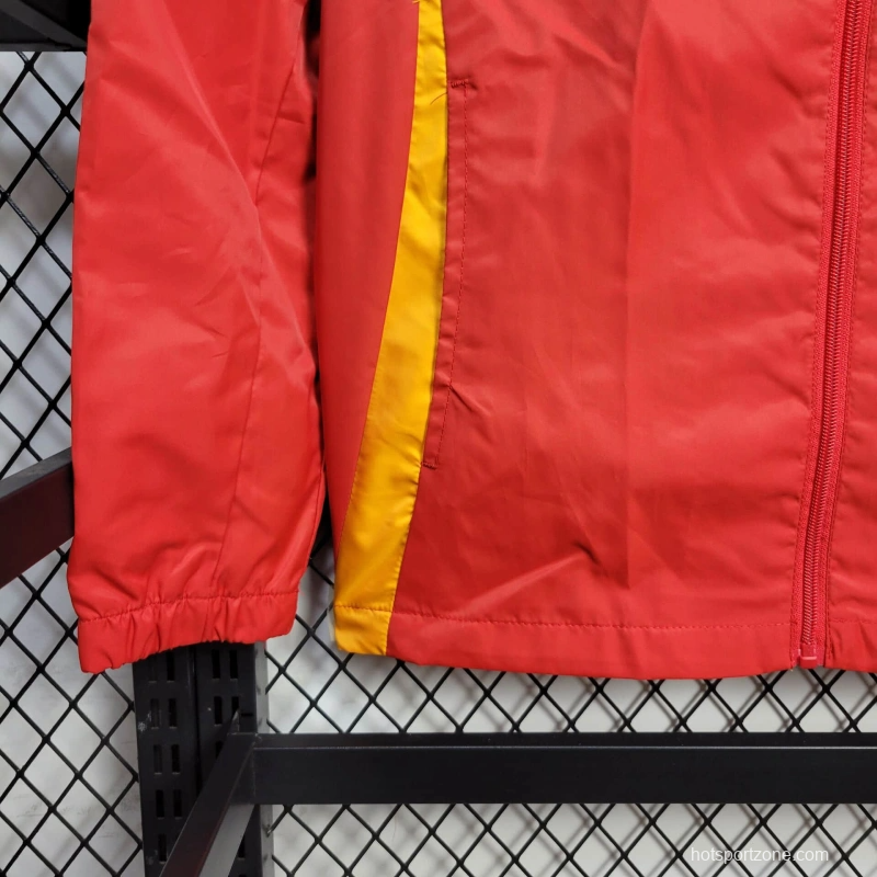 2025 Spain Jacket Red Windbreaker