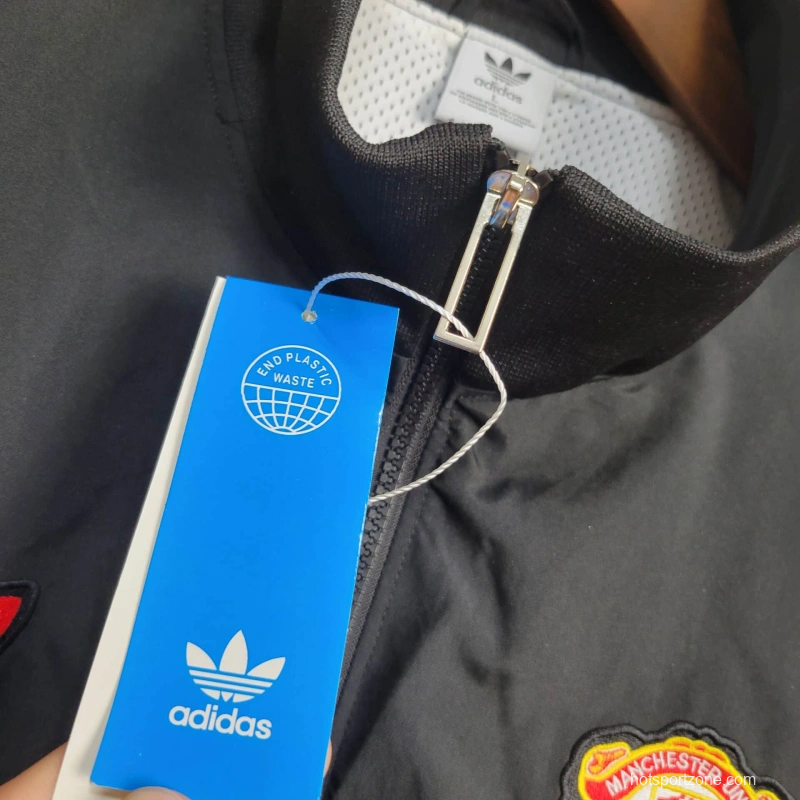 25/26 Manchester United Jacket Black Windbreaker