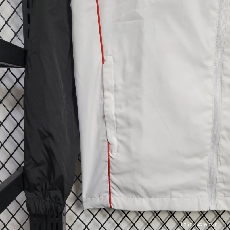 25/26 Manchester United Jacket White Windbreaker