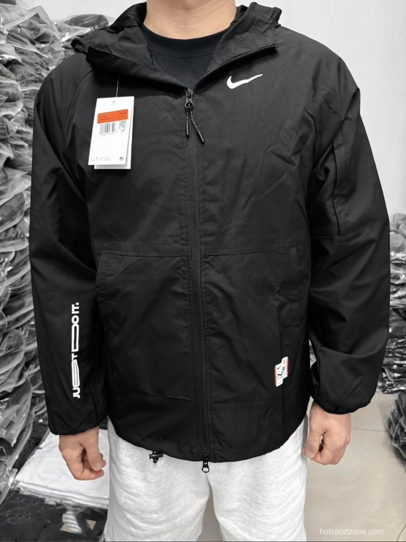 2025 NIKE White/Black Casual Jacket Windbreaker - 2 Colors