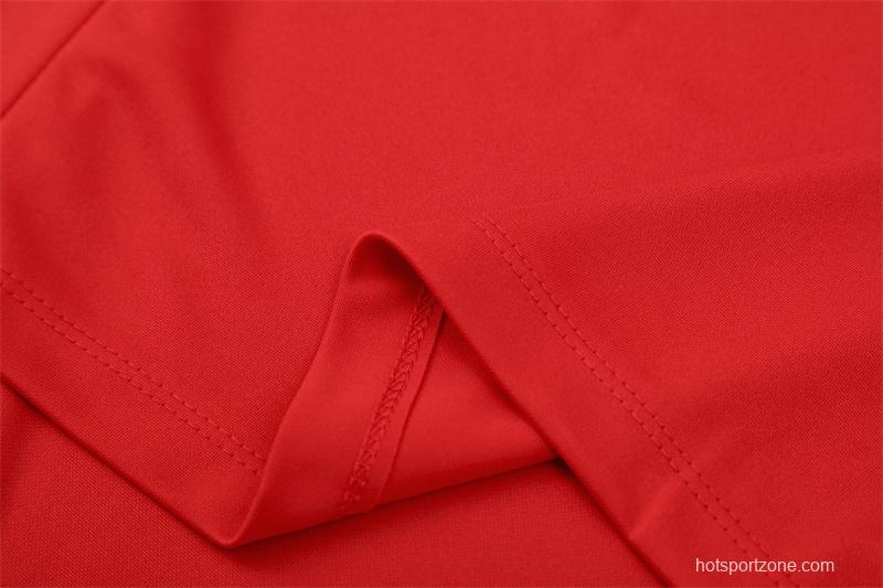 Retro 05/06 AC Milan Red Half Zipper Jacket+Long Pants