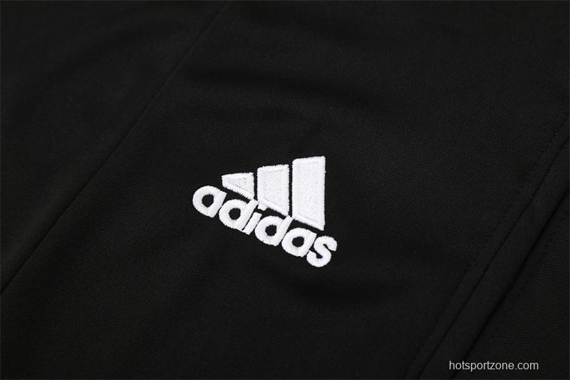 Retro 04/05 Real Madrid Black Half Zipper Jacket