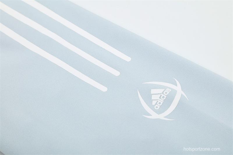 Retro 04/05 Real Madrid Light Grey Half Zipper Jacket