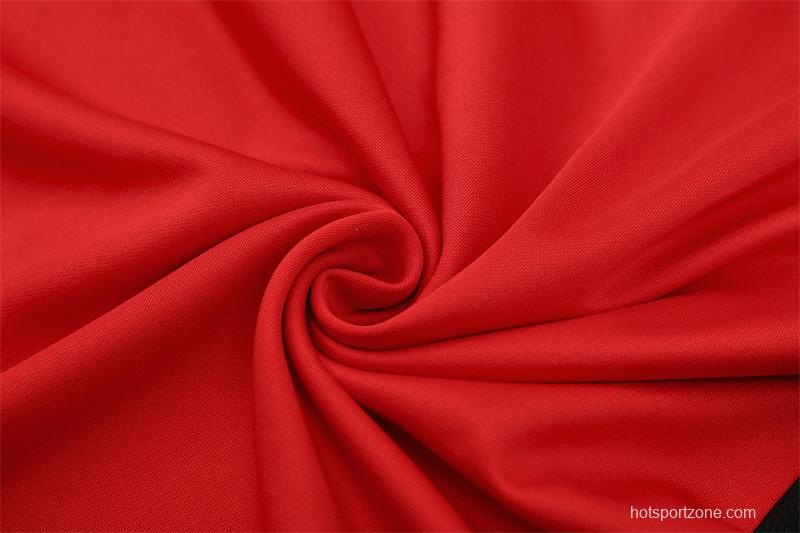 Retro 03/04 AC Milan Red Half Zipper Jacket