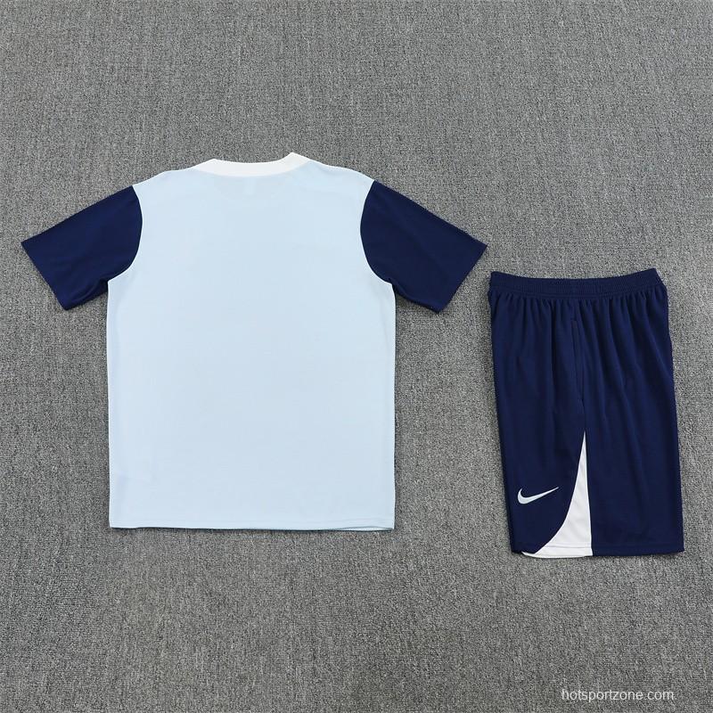 25/26 Tottenham Hotspur Grey with XS Short Sleeve+Soccer Shorts