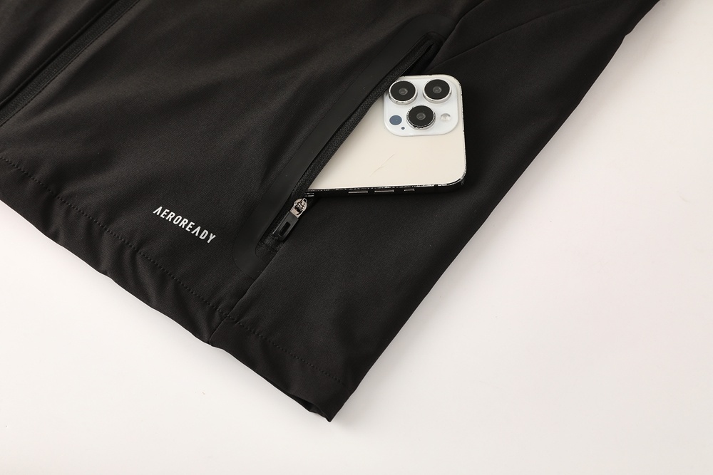 25/26 Adidas Black Hoodie Full Zipper Jacket + Long Pants