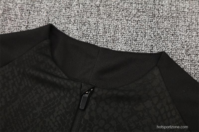 25/26 Barcelona Black Joint Edition Half Zipper Jacket+Long Pants