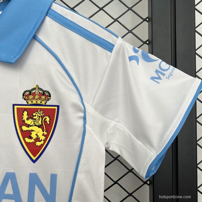 25/26 Kids Real Zaragoza Home Jersey