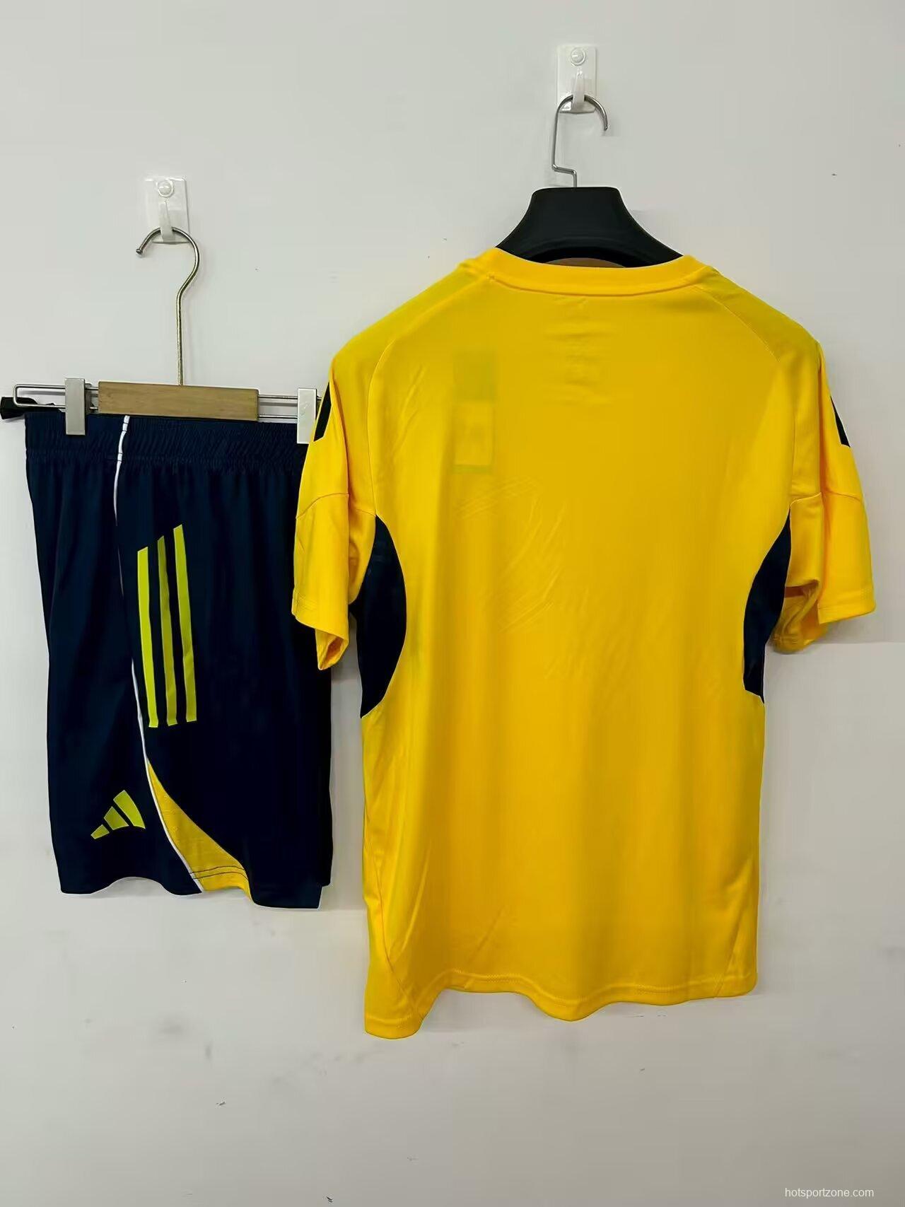 25/26 Boca Juniors Pre-Match Jersey Yellow+ Shorts