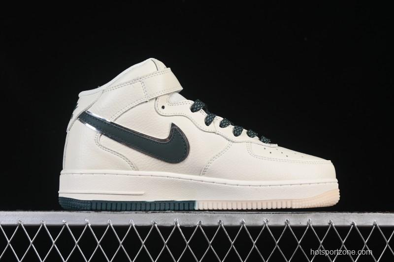Nike Air Force 1'07 Mid Casual Shoes with Reflective Design and Full-Length Air Cushion - XL0236-235