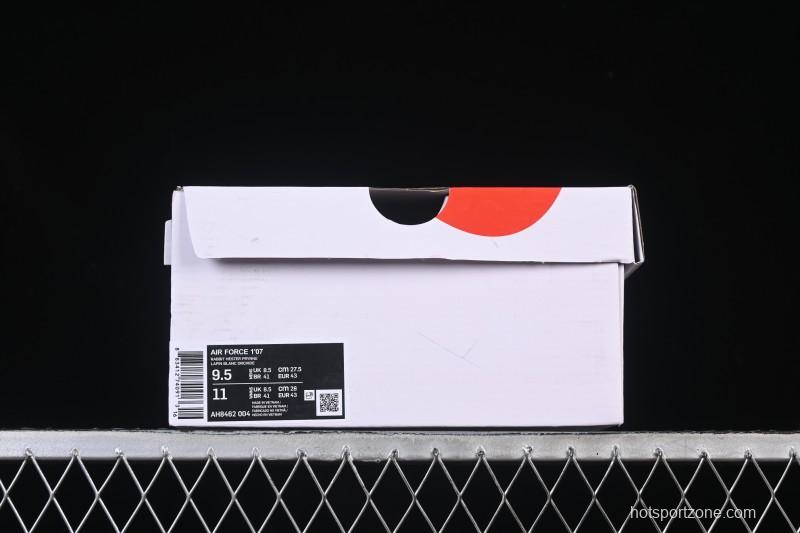 Nike Air Force 1 '07 Low Gucci Collaboration Pattern Grass Green Casual Sneakers - AH8462-004