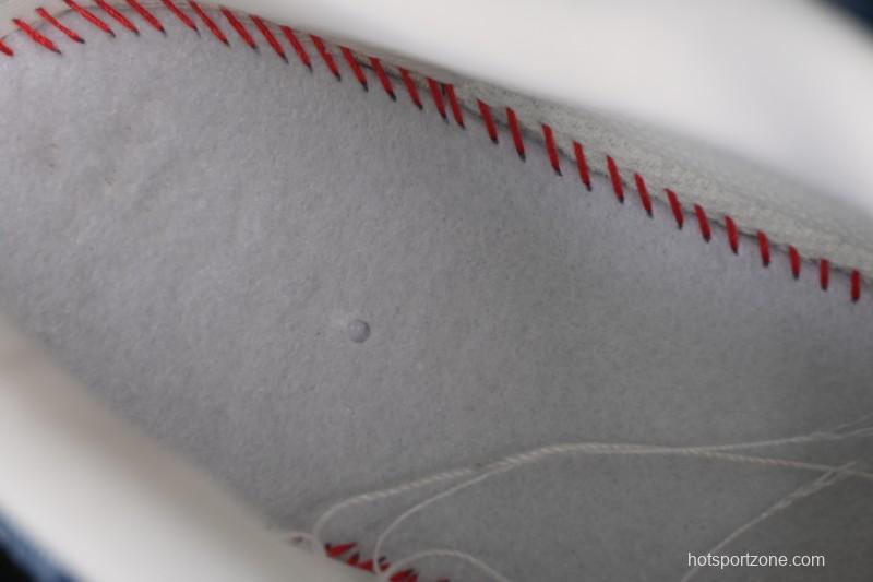 Nike Air Force 1 '07 Low Casual Sneakers in White Navy Blue - YF9511-816