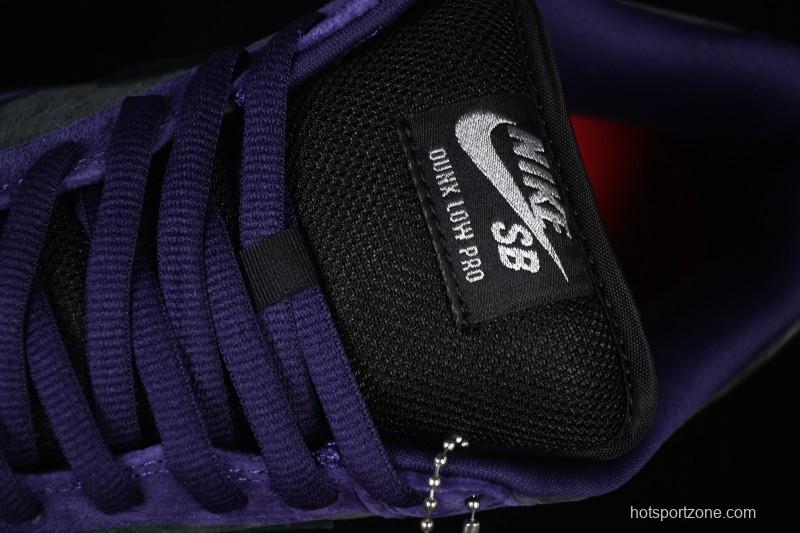 Nike Supreme x Dunk SB Dunk Low Casual Skate Shoes Gray Purple - HQ8487-500