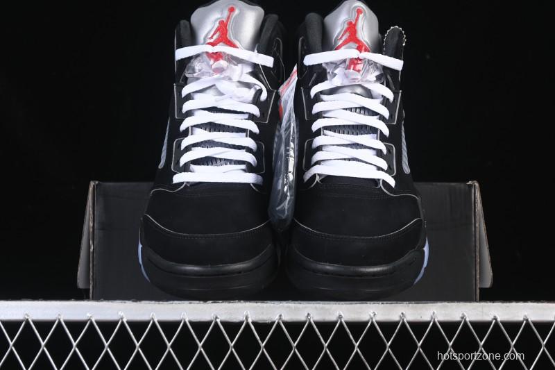 Nike Air Jordan 5 Black Metallic Reimagined Retro Basketball Shoes - HF3975-001