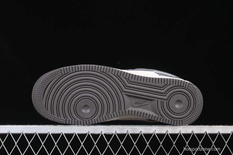 Nike Air Force 1'07 Low Stussy Collaboration Light Gray Canvas Casual Sneakers - JP8028-011