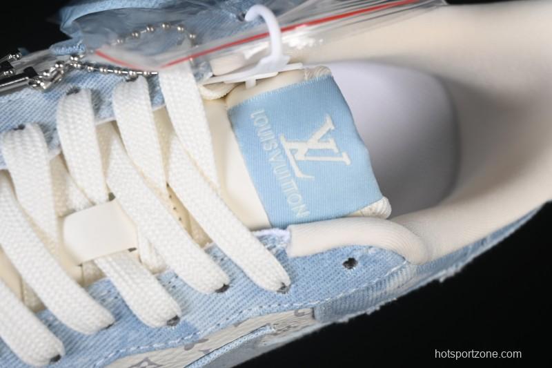 Nike Air Force 1 '07 Low Levi's White Light Blue Casual Sneakers - YF9511-814