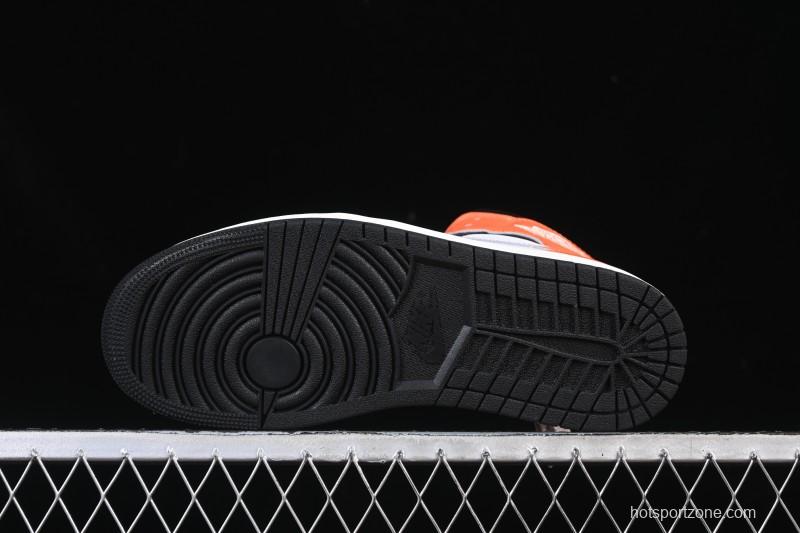 Nike Air Jordan 1 Mid AJ1 Black White Orange - DQ8426-801