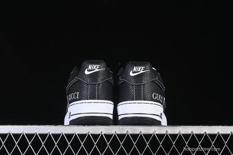 Nike Air Force 1 '07 Low Gucci Collaboration Litchi Grain Print Casual Sneakers - AH8462-002
