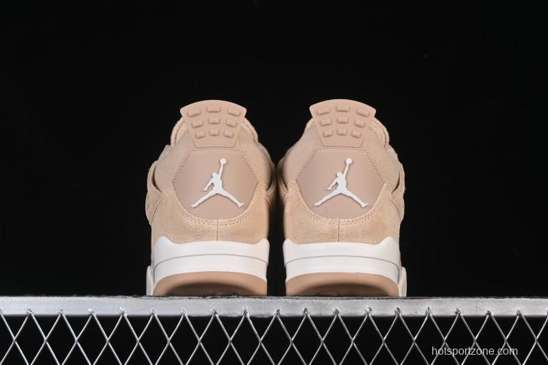 Nike Air Jordan 4 Retro Cozy Girl Warm Yellow Sneakers - HV0823-200