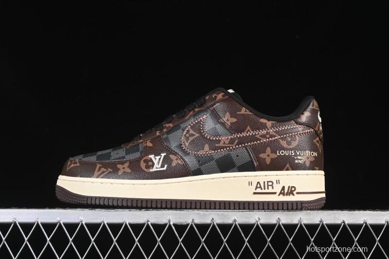 Nike Air Force 1 '07 Low LV Collaboration Coffee Gray Casual Sneakers - SC0601-563