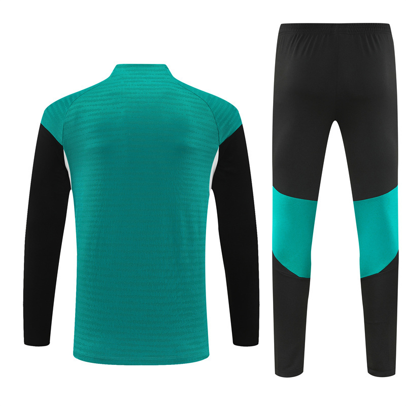 Player Version 25/26 Liverpool Green AD on Both Sleeves Half Zipper Jacket+Long Pants