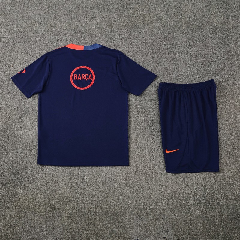 25/26 Barcelona Royal Blue T90 Short Sleeve Jersey+Shorts with XS