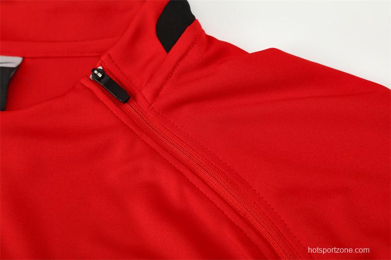 Retro 02/03 Manchester United Red Half Zipper Jacket